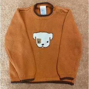 Gymboree 18-24 Month Puppy Sweater. Orange Brown Off White EUC Winter